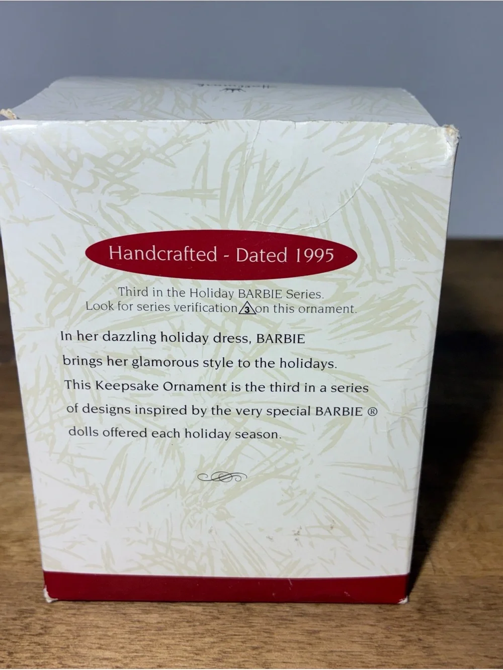 Hallmark Keepsake Barbie Collector’s Series Christmas Ornament Handcrafted 1995